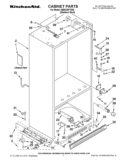 CABINET PARTS Diagram and Parts List for KBRC36FTS06  KitchenAid Refrigerator