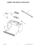 CABINET AND INSTALLATION PARTS Diagram and Parts List for WMH2175XVQ4  Whirlpool Microwave