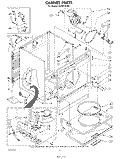 CABINET Diagram and Parts List for LG5801XSW2  Whirlpool Dryer