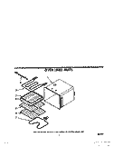 OVEN LINER Diagram and Parts List for RB160PXXW1  Whirlpool Range