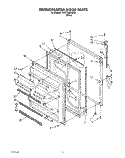 REFRIGERATOR DOOR, LIT/OPTIONAL Diagram and Parts List for 3VET19ZKAW00  Whirlpool Refrigerator