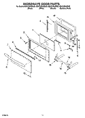 MICROWAVE DOOR PARTS, OPTIONAL PARTS Diagram and Parts List for KEHC309JBT08  KitchenAid Microwave Oven Combo