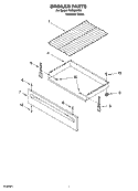 BROILER PARTS Diagram and Parts List for FGS326RD2  Roper Range