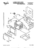 LOWER OVEN Diagram and Parts List for RBD275PDB6  Whirlpool Wall Oven