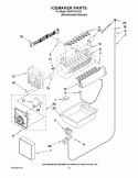 ICEMAKER PARTS Diagram and Parts List for GX5FHTXVY02  Whirlpool Refrigerator