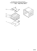 INTERNAL OVEN Diagram and Parts List for RBD306PDT11  Whirlpool Wall Oven
