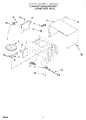 OVEN CAVITY Diagram and Parts List for MT1135SGB0  Whirlpool Microwave