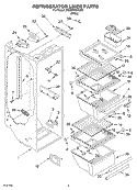 REFRIGERATOR LINER Diagram and Parts List for 3XED0FHKKQ00  Whirlpool Refrigerator