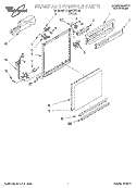 FRAME AND CONSOLE Diagram and Parts List for DU935QWDB0  Whirlpool Dishwasher