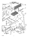 UNIT Diagram and Parts List for KTRS25KXWH00  KitchenAid Refrigerator