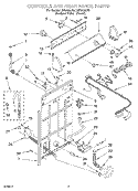 CONTROLS AND REAR PANEL Diagram and Parts List for LBR5432JT0  Whirlpool Washer