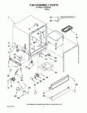 TUB ASSEMBLY PARTS Diagram and Parts List for IUD4000WQ0  Whirlpool Dishwasher