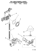 FILL AND OVERFILL PARTS Diagram and Parts List for KUDS02SRBL4  KitchenAid Dishwasher