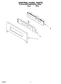 CONTROL PANEL PARTS Diagram and Parts List for KEBC101KWH03  KitchenAid Wall Oven