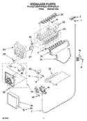 ICEMAKER PARTS Diagram and Parts List for 6ED2FHGXSL00  Whirlpool Refrigerator