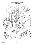 TUB ASSEMBLY, LIT/OPTIONAL Diagram and Parts List for WU4500Y2  Roper Dishwasher