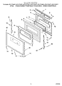 DOOR, OPTIONAL Diagram and Parts List for SF377PEGN7  Whirlpool Range