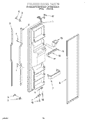 FREEZER DOOR Diagram and Parts List for KSRS27QDAL01  KitchenAid Refrigerator