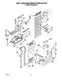 AIR FLOW AND RESERVOIR Diagram and Parts List for KSSS36DAW04  KitchenAid Refrigerator