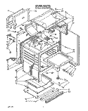 OVEN Diagram and Parts List for SF386PEWW3  Whirlpool Range