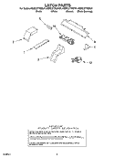 LATCH PARTS Diagram and Parts List for KEMC377KWH01  KitchenAid Microwave Oven Combo