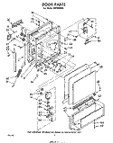 DOOR Diagram and Parts List for SHF5884P1  Whirlpool Dishwasher