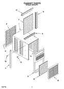 CABINET PARTS Diagram and Parts List for ACS102PP0  Whirlpool Air Conditioner