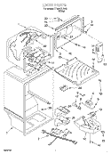LINER Diagram and Parts List for CT18AKXJW00  Crosley Refrigerator