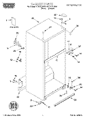 CABINET, LITERATURE Diagram and Parts List for RT21DKXHW00  Roper Refrigerator