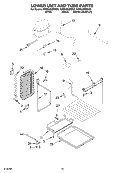 LOWER UNIT AND TUBE PARTS Diagram and Parts List for KSSS48QMW00  KitchenAid Refrigerator