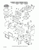 CABINET AND STIRRER PARTS Diagram and Parts List for GSC309PVS00  Whirlpool Microwave Oven Combo