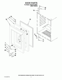 DOOR PARTS Diagram and Parts List for KBCS24LSBS04  KitchenAid Wine and Beverage Cooler