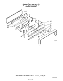 BACKGUARD Diagram and Parts List for SF335ESRW0  Whirlpool Range