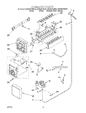 ICEMAKER Diagram and Parts List for KSRB22FHSS02  KitchenAid Refrigerator