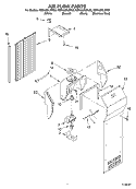 AIR FLOW PARTS Diagram and Parts List for KSRA22ILBL02  KitchenAid Refrigerator