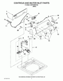 CONTROLS AND WATER INLET PARTS Diagram and Parts List for 2DWTW4800YQ0  Whirlpool Washer