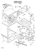 LINER Diagram and Parts List for ST21HPXLQ00  Whirlpool Refrigerator