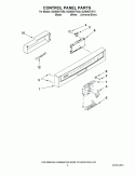 CONTROL PANEL PARTS Diagram and Parts List for GU3600XTVB2  Whirlpool Dishwasher