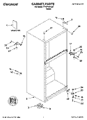CABINET PARTS Diagram and Parts List for TT18TKXKQ01  Estate Refrigerator