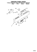 CONTROL PANEL PARTS Diagram and Parts List for KUDS01FLSS6  KitchenAid Dishwasher