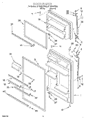 DOOR Diagram and Parts List for ET18NKXFN04  Whirlpool Refrigerator