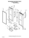 REFRIGERATOR DOOR PARTS Diagram and Parts List for KFCS22EVMS6  KitchenAid Refrigerator