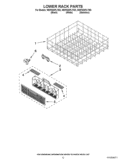 LOWER RACK PARTS Diagram and Parts List for WDF530PLYB3  Whirlpool Dishwasher