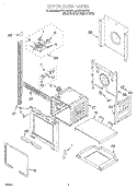 UPPER OVEN Diagram and Parts List for RBD275PDB7  Whirlpool Wall Oven
