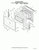DOOR PARTS Diagram and Parts List for WFE321LWS0  Whirlpool Range
