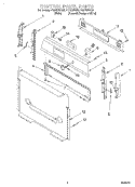 CONTROL PANEL Diagram and Parts List for FGP335GW0  Roper Range