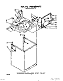 TOP AND CABINET, OPTIONAL Diagram and Parts List for LA5558XTM0  Whirlpool Washer