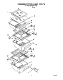 REFRIGERATOR SHELF Diagram and Parts List for SS22AEXHW00  Whirlpool Refrigerator