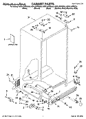 CABINET PARTS Diagram and Parts List for KSRL25FRWH04  KitchenAid Refrigerator
