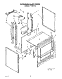 EXTERNAL OVEN Diagram and Parts List for SF302BEWW0  Whirlpool Range